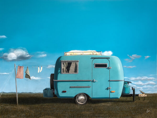 "This Here's an RV" Painting - watercolor and pastel by Ron Doyle